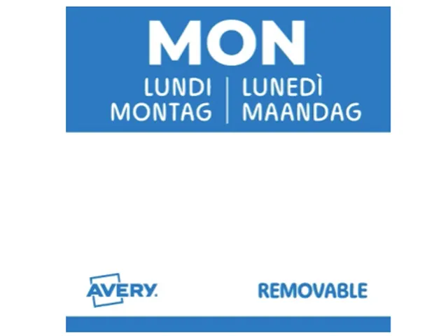 Etiket Avery HACCP maandag blauw 40x56mm 500 stuks