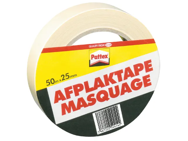Afplaktape Pattex 25mmx50m creme