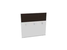 baliepaneel,v. bureau,aanbouw achter,B 1200mm,Bl-wit,BN2036-bruin
