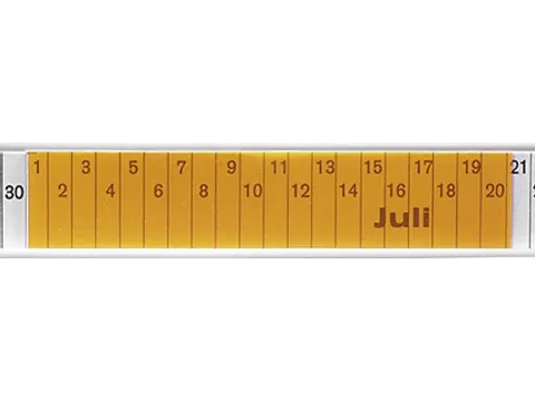 insteekbord,HxB 27x76mm,kunststof,geel transparant