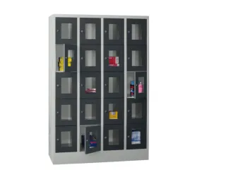 lockerkast,HxBxD 1850x1200x500mm,4x5vakken,RAL7035,front RAL7016 - 2