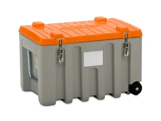 Opbergbox 150l H 530x 800x 600mm Met 2 Wielen Grijs/Oranje - 2