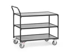 Lichte Tafelwagens 2752 Ral7016 3 Etages 1000x600mm Houten Plaat