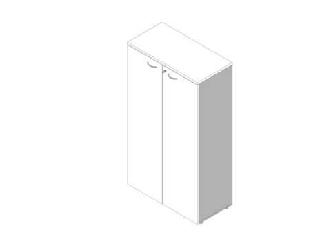 Kantoorkast,3Xhouten Vloer,4Ordnerhoogte,Romp Aluminium,Front Wit