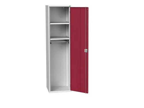 Lockerkast 2000x525x550mm 2 vakken, vleugeldeur, RAL7035 + RAL3004