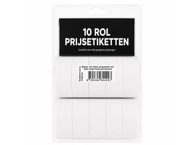 Etiket voor Sato Judo Food 26x16 mm wit permanent