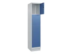 lockerkast,HxBxD 1950x400x500mm,1x4vakken,vak B 400mm,cil.-slot,sokkel
