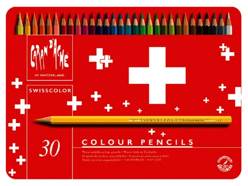 Kleurpotloden Caran d'Ache Swisscolor aquarel 30 stuks assorti