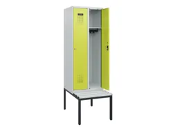 locker met bank,HxBxD 1950x600x815mm,2vak,vak B 300mm,cilinderslot
