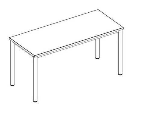 In hoogte verstelbaar bureau,HxBxD 720-840x1200x600mm,Bl-wit