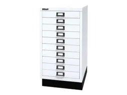 kantoor-ladekast HxBxD 670x349x432mm 10 laden romp verkeerswit staal