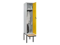 locker met bank,HxBxD 2120x400x815mm,1vak,vak B 400mm,draaigrendel