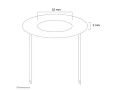 Neomounts FPMA-CRW5 Afdekrozet - geschikt voor Ø 52 mm - geschikt voo