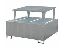 opvangbak,v. 1xIBC,opvangvol. 1000l,HxBxD 1083x1460x1460mm,m. aftapbok