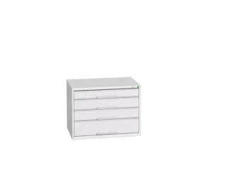 ladekast HxBxD 600x800x550mm 4laden romp RAL7035 front RAL7035 - 1