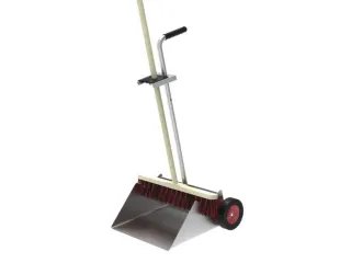 Staand blik met bezem,met straatbezem,steekplaat HxBxD 190x410x385mm - 1