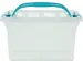 Carry Box opbergdoos 13 liter transparant met blauwe handvat