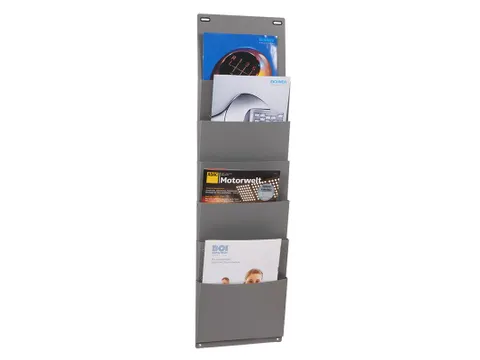 kantoorplanner,6vakken,HxB 900x255mm,plank(en) PP,antraciet