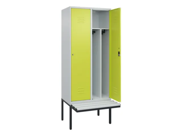 locker voor scheiding van kleding,HxBxD 2120x800x815mm,2vak