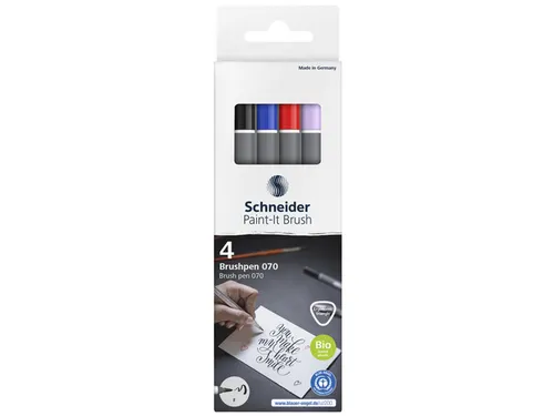 Brushpen Schneider Paint-It 070 4st. ass. kartonetui