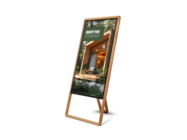 Chevalet numérique double face avec écran Samsung 43 bois