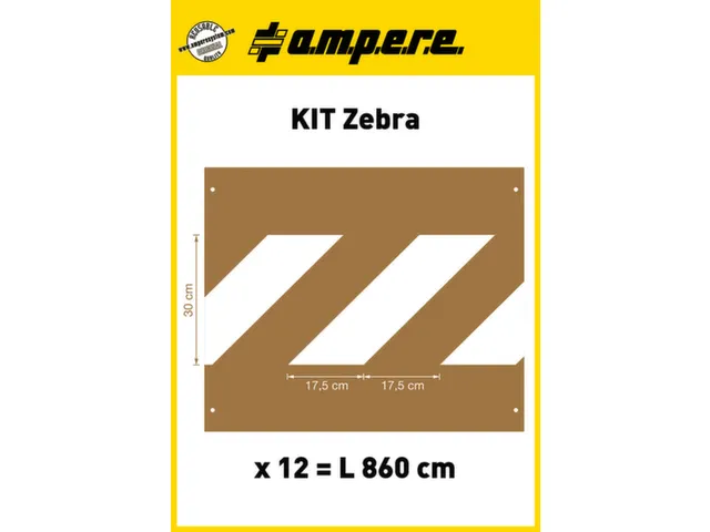Sjablonenset,Zebra-Markering,V. Vloermarkeerapparaat,Speciaal Karton