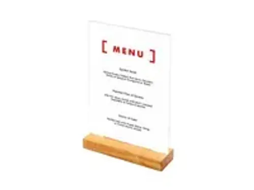 OUTLET Houten Menuhouder T Tafeldisplay A4 Portret