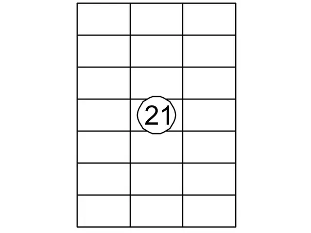 Rillprint Etiket 70x33.8mm 21 op een vel 1000 Vel