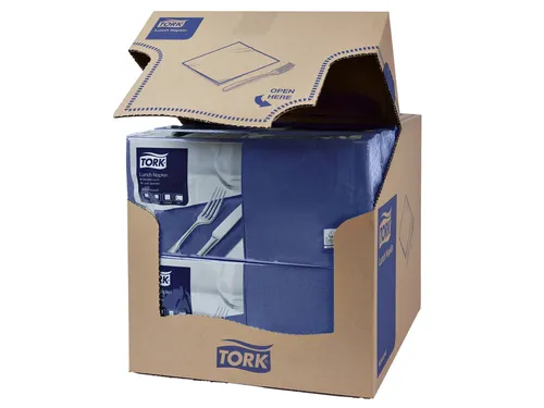 Servetten Tork 477215 2-laags 33x33cm blauw 1/4 vouw 200st.