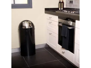 Afvalbak Pushcan 40 Liter Zwart - 5