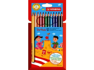 Kleurpotloden Stabilo Trio Dik Lang 12stuks Assorti - 2