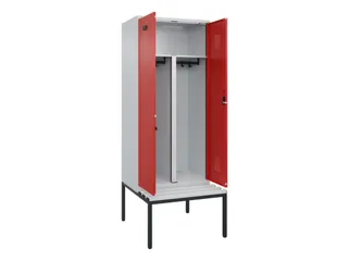 PBM-locker met bank,HxBxD 2120x800x815mm,2vak,vak B 400mm - 1