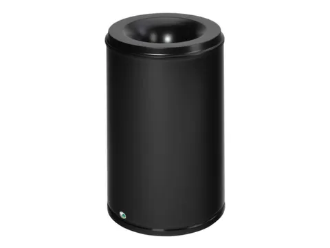 prullenmand zelfblussend 110 liter HxØ 750x465mm kop zwart