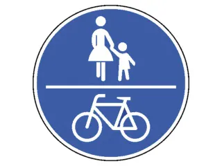 verkeersbord,gemeenschappelijk voet-/fietspad,conform StVO,aluminium - 2