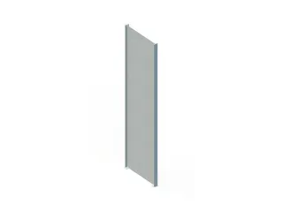 zijwand,v. inhaakstelling,HxD 2000x600mm,verzinkt,massief plaatstaal - 2
