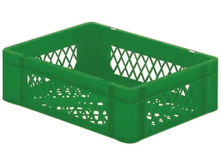 Euronorm-stapelbak 10l 120x400x300mm Wanden/bodem Opengewerkt Groen - 1