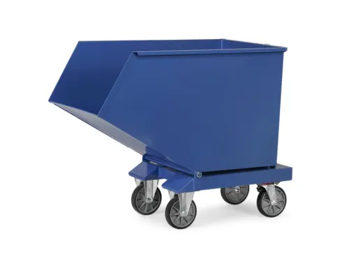 Bakwagen Met Wielen Met Vorksloffen Inhoud 400ltr Blauw Ral 5007