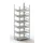 Schroefstelling Basisveld Ral7035 1850x754x604mm 6legborden 80kg