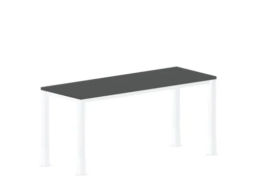 In hoogte verstelbaar bureau,HxBxD 720-840x1600x600mm,MS-donkergrijs