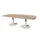 Linesto vergadertafel 240x120 deens ovaal robson eiken 25mm wit