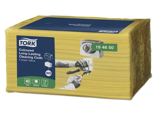Reiningingsdoek Tork Long Lasting W8 multifunctioneel geel 194650