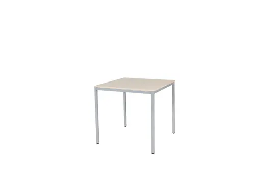 Domino Basic Tafel Vaste Hoogte 800x800mm Robson Eiken 25mm Alu 4-Poot