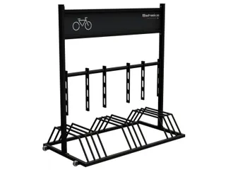 Mobiel fietsenrek,L 1300mm,6instelplaatsen,gebruik beide zijden - 1