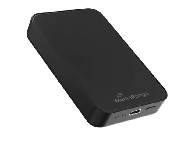 MediaRange Magnetic Wireless Power Bank 10,000mAh Zwart