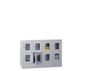 Vakkenkast Vensterdeuren 855x1230x500mm 8 Vakken 300mm Cilinderslot - 1