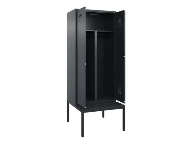 PBM-locker met bank,HxBxD 2120x800x815mm,2vak,vak B 400mm