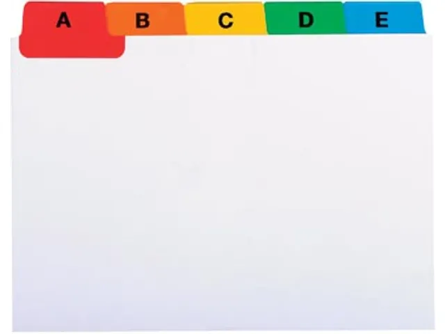 tabbladen voor systeemkaartenbakken 25 tabs A7
