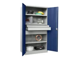 systeemkast,HxBxD 1950x1040x630mm,3xStalen bodem,RAL7035,front RAL5010 - 2