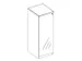 armoire à portes vitrées,HxlxP 1155x400x445mm,2xsol en bois,Bl-blanc