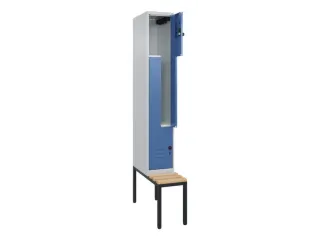 Z-garderobekast,HxBxD 2120x300x815mm,2vak,vak B 300mm,draaigrendel - 2